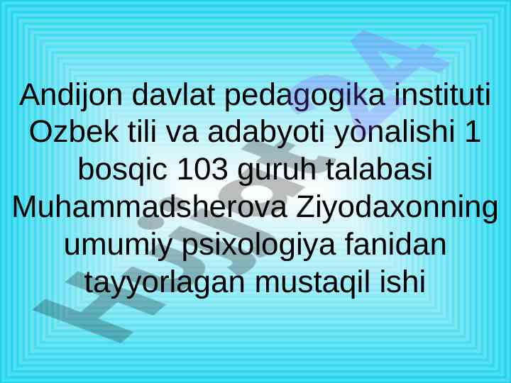 Yetuklik va keksalik davrining psixologik xususiyatlari