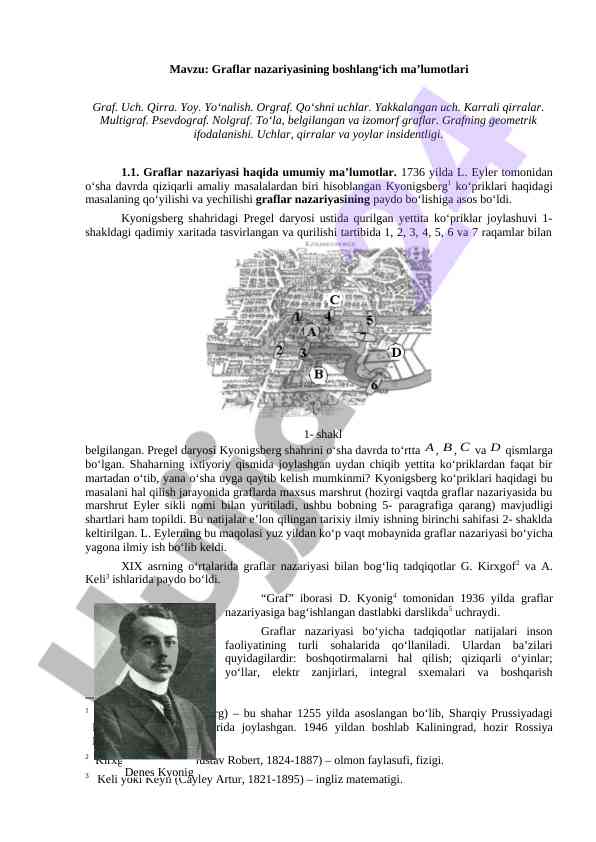 Graflar nazariyasi: asosiy konseptsiyalar va tarixiy tahlil
