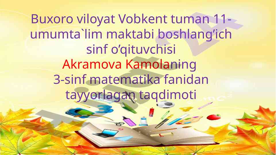 Uchburchaklarning turlari taqdimoti