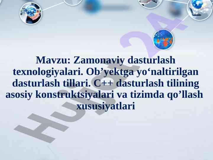 Zamonaviy dasturlash texnologiyalari va algoritmlar