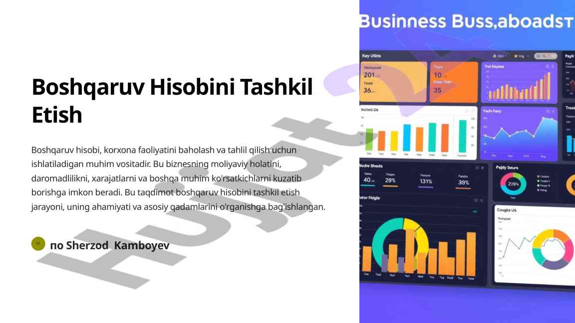 Boshqaruv hisobini tashkil etish jarayoni