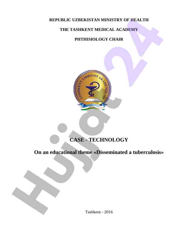 Disseminated tuberculosis educational technology guide