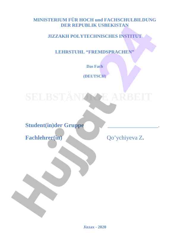 Selbständige arbeit über beruf und landwirtschaft