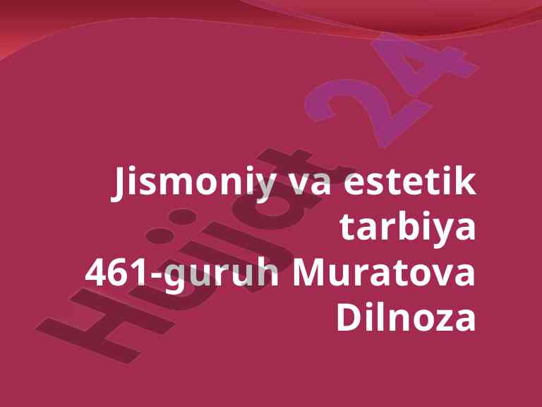Mehnat tarbiyasi dars ishlanmasi va umumiy ma'lumotlar