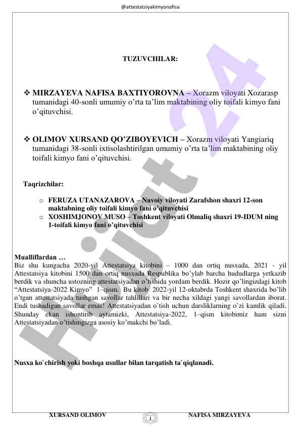 Attestatsiya 2022 kimyo savollari tahlillari