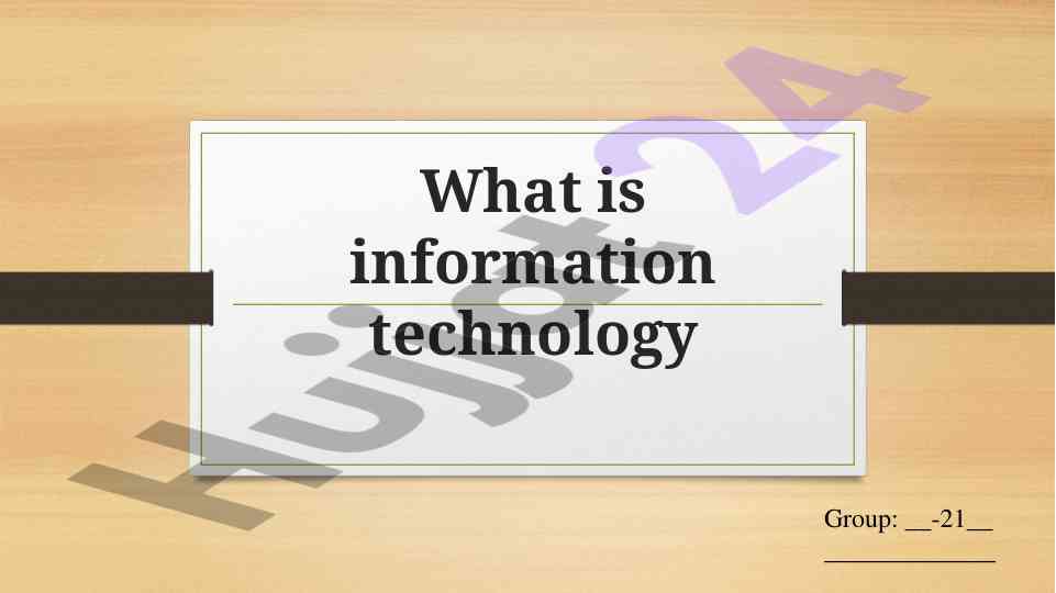 Understanding information technology and its applications