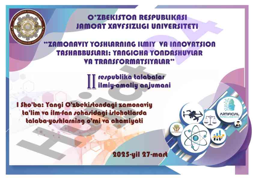 Zamonaviy yoshlarning ilmiy va innovatsion tashabbuslari