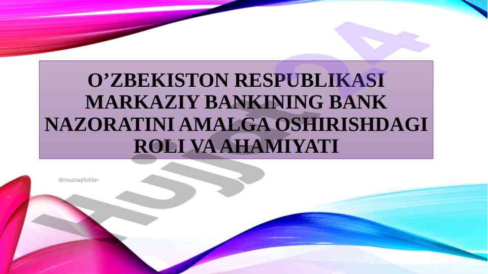 Markaziy bank nazorati va ommaviy himoya