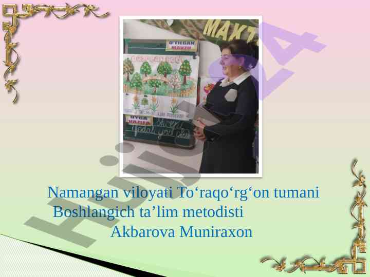 Jimjiloq asaridan olingan sabak 4-sinf uchun