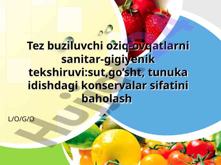 Sut mahsulotlarini sanitar-gigiyenik tekshiruvi