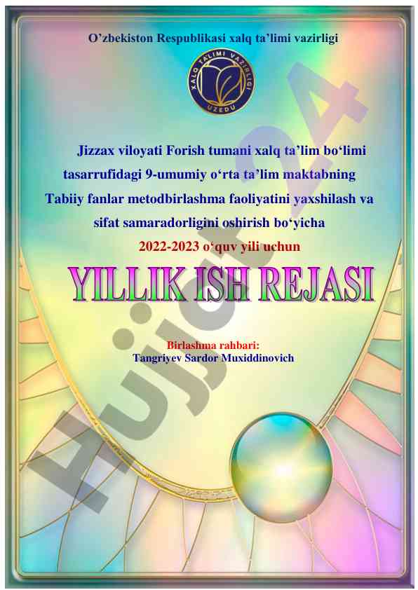 Tabiiy fanlar metodbirlashma faoliyatini yaxshilash
