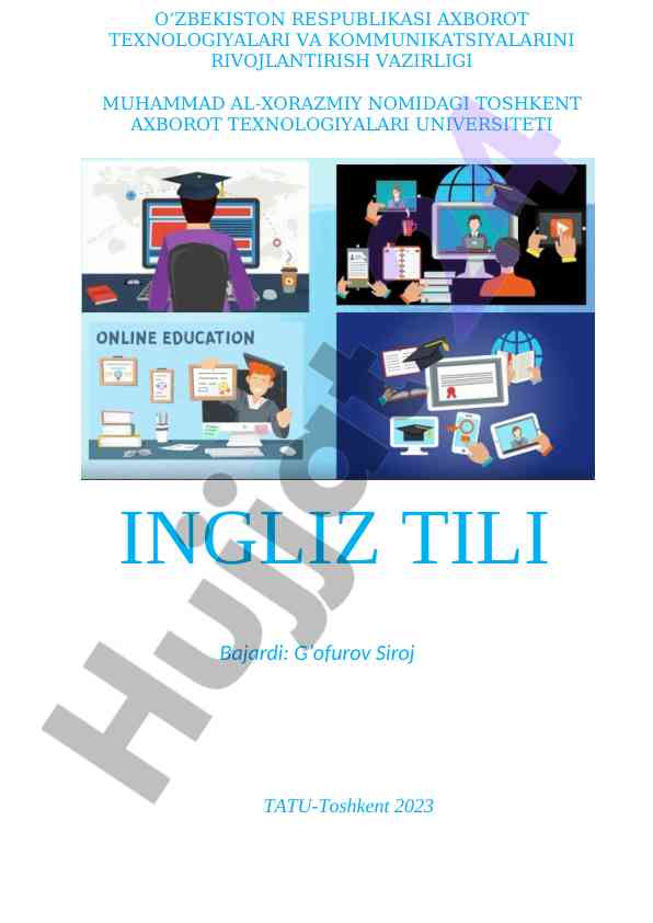 Ingliz tili workshop materiallari va savollari