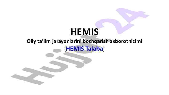 Hemis oliy taʼlim jarayonlarini boshqarish tizimi