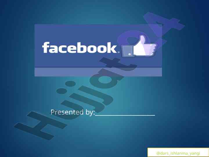Facebook va onlayn aloqa o‘rnatish usullari