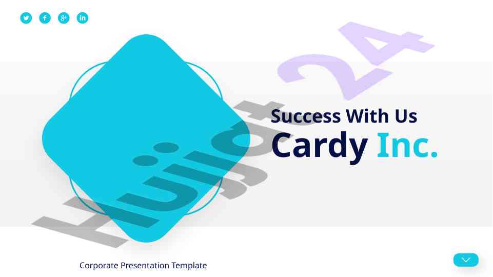Corporate presentation template for success