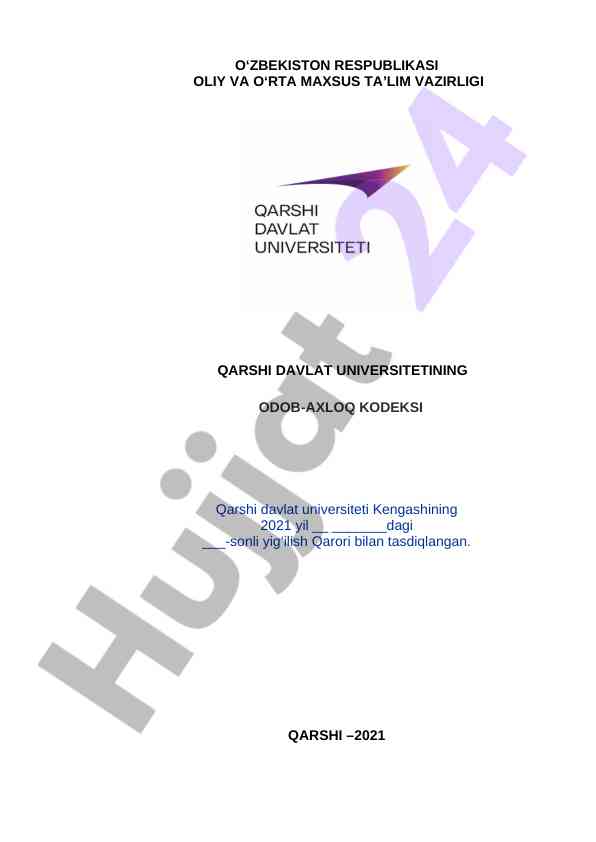 Odob-axloq kodeksini tushuntirish va tatbiq etish