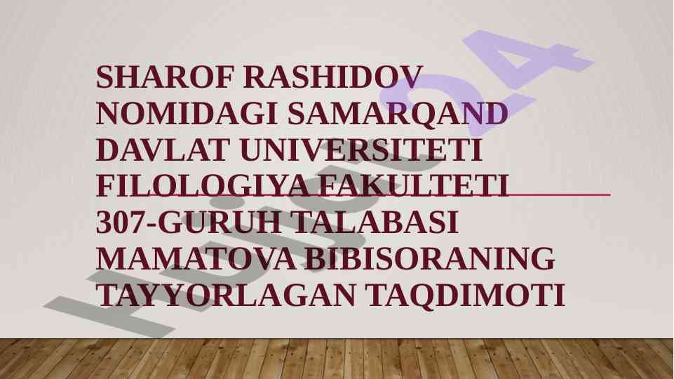 Filologiya fakulteti taqdimoti haqida ma'lumot