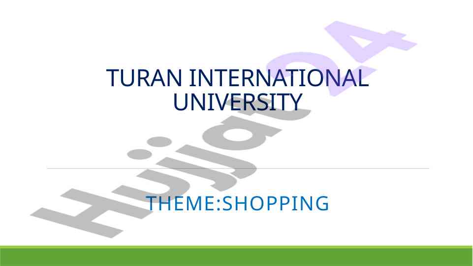 Shopping phenomenon and middle class development