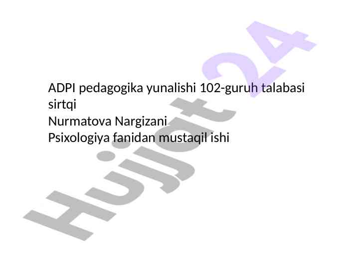 Psixoanatomik yoʻnalishida shaxs rivojlanishi