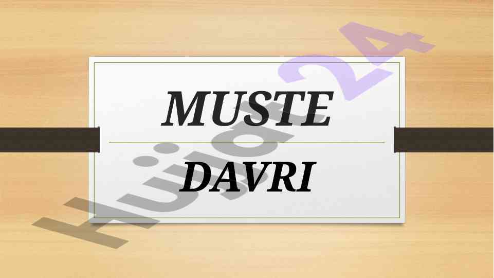 Mustye davri: paleolit madaniyati tahlili