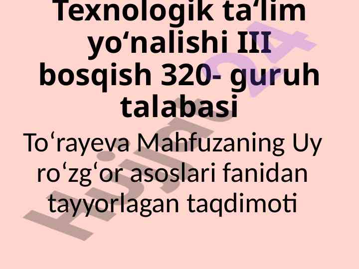 Oshxona anjomlari va ularning saqlash qoidalari