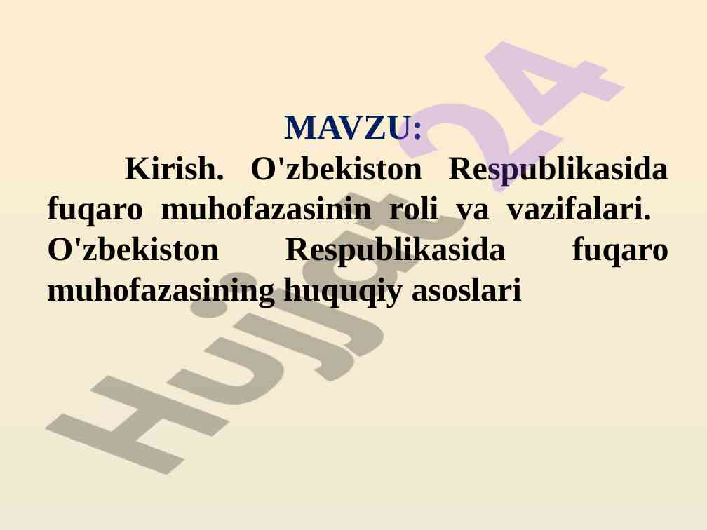 Fuqaro muhofazasining roli va vazifalari o'zbekistonda