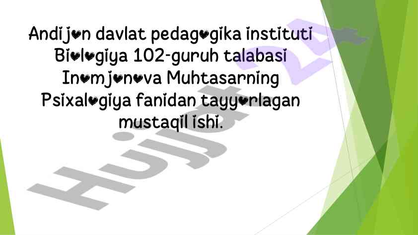 Ilk o'spirinlik davrida psixik rivojlanish xususiyatlari