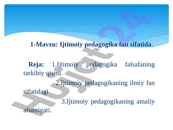 Ijtimoiy pedagogika fani hamda uning ahamiyati