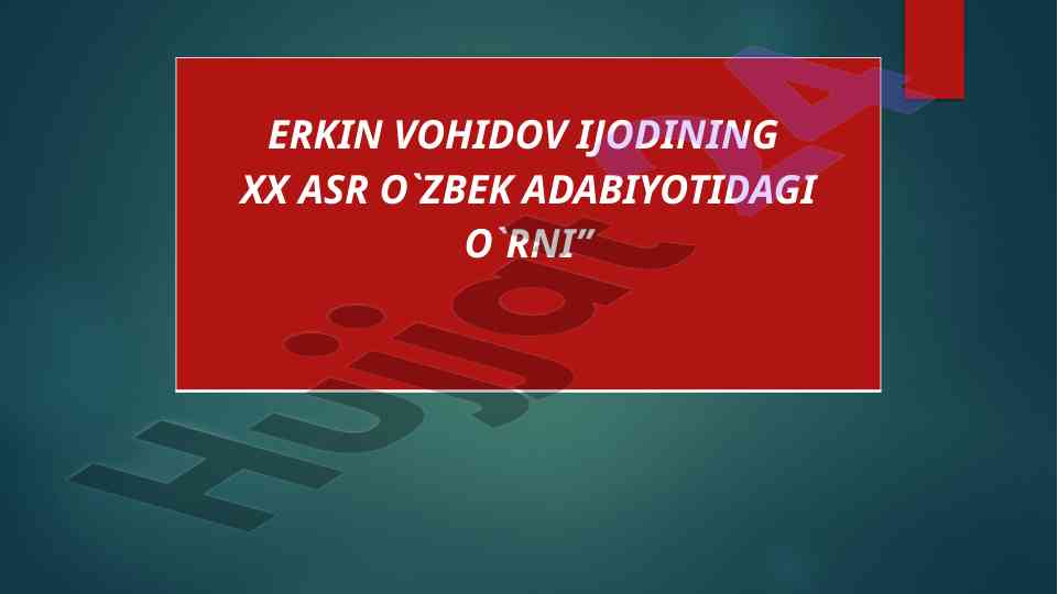Adabiyotning jamiyat tarixidagi muhim roli