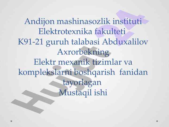 Zamonaviy boshqariluvchi ozgarmas tok ozgartgichlar
