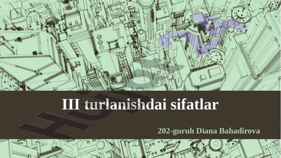 Sifatlar turlanishi hamda ularning rodlari