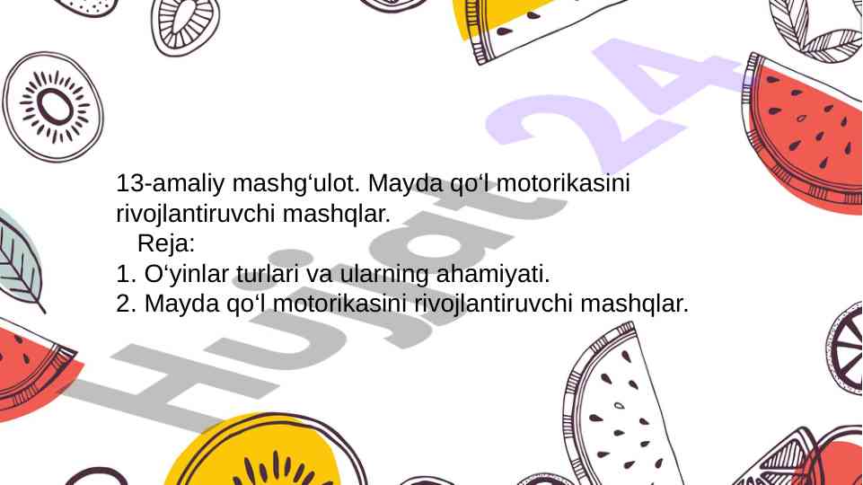 Mayda qo‘l motorikasini rivojlantirish mashqlari