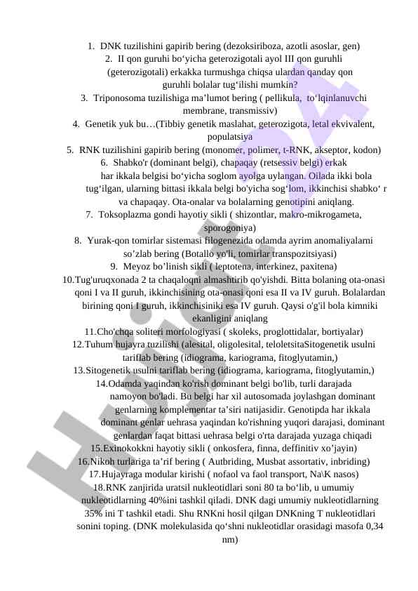 Genetik ma'lumotlar va tibbiyotdagi ilovalar