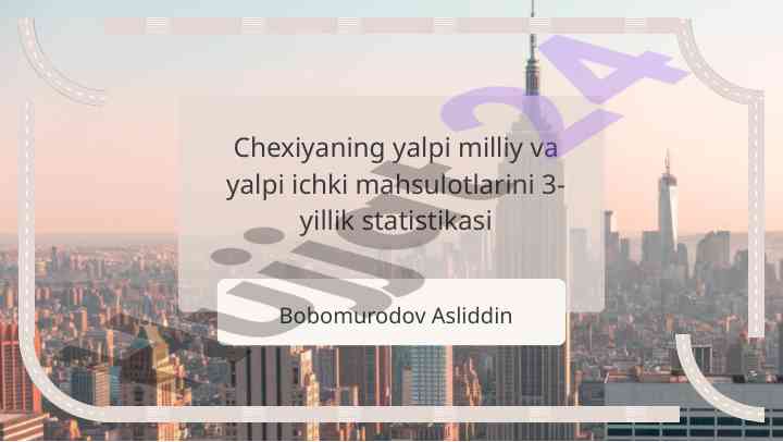 Chexiyaning yalpi ichki mahsuloti statistikasi 2021-2023