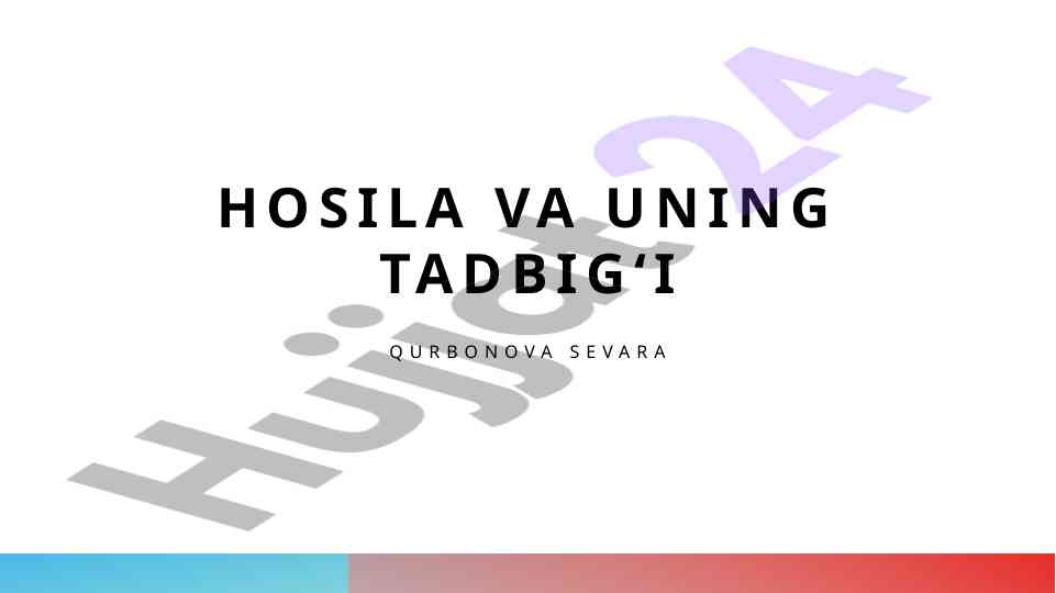 Hosila va uning tadbiqi taqdimoti bilan tanishing