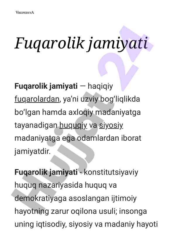 Fuqarolik jamiyati asoslari va rivojlanishi