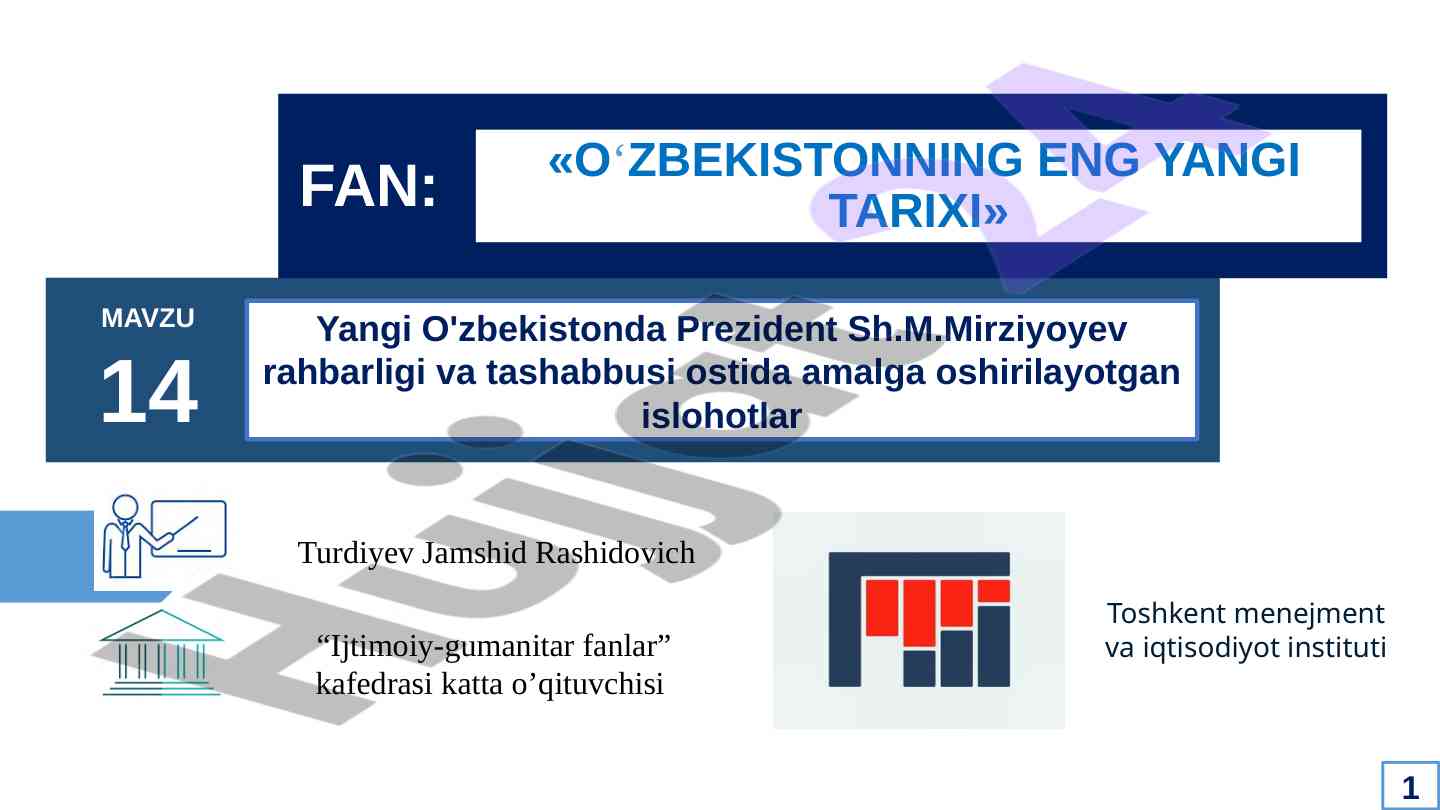 O‘zbekistonning eng yangi tarixi yozilishi