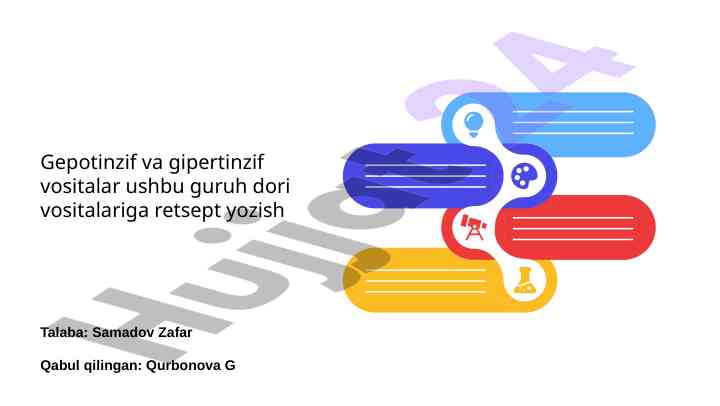 Gipotenziv va gipertenziv vositalar tahlili