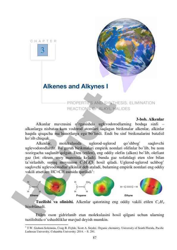Alkenlar va alkinlar haqida qisqacha ma'lumot