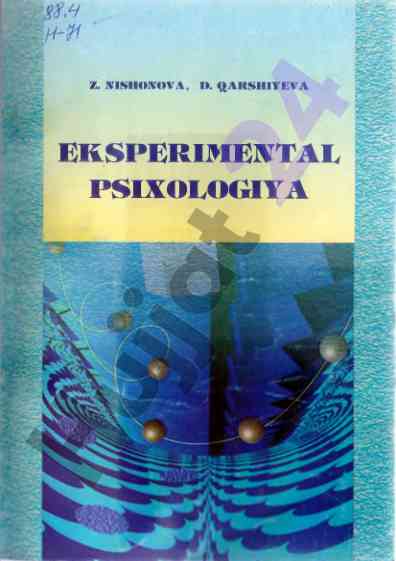 Eksperimental psixologiya fanining dolzarb muammolari