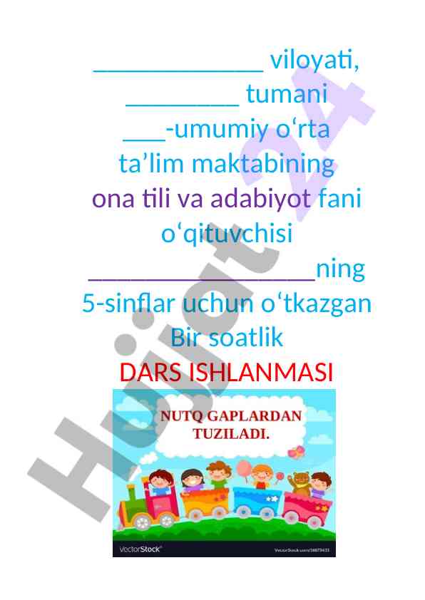 Undosh tovushlar va harflar mavzusida dars ishlanmasi
