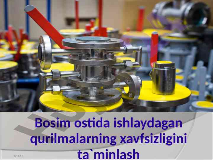 Xavfsizlik texnikasi va ishchilarga yo'riqlar