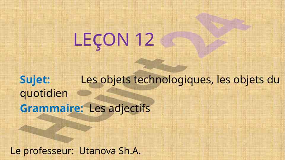 Technological objects and everyday items in language