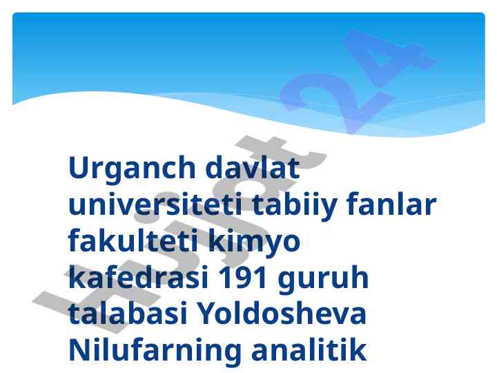 Oksidlanish-qaytarilish metodi yordamida titrlash