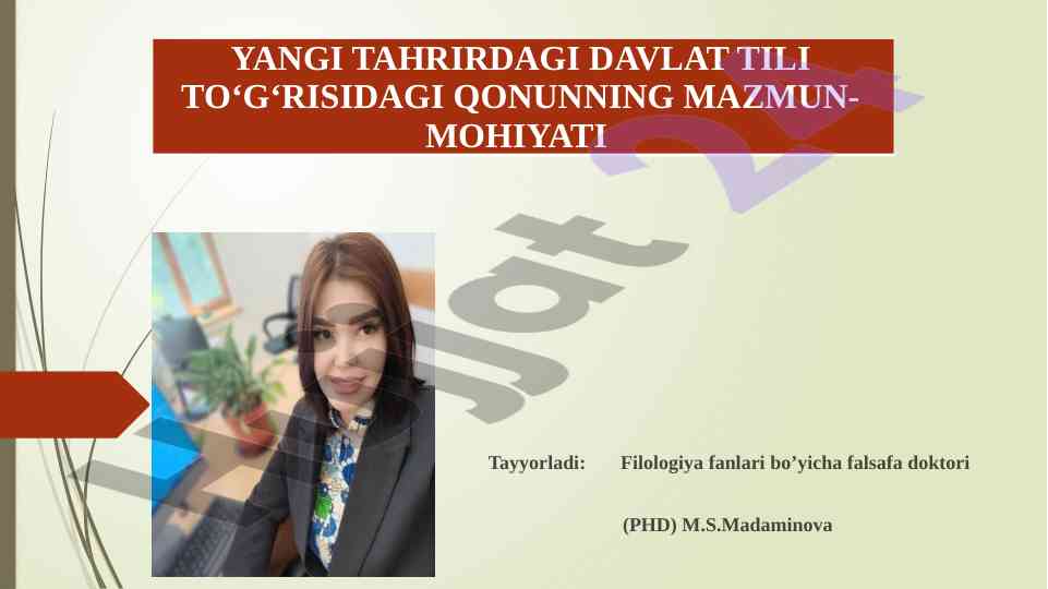 O‘zbek tili haqida qonuning o‘ttiz yilligi munosabati