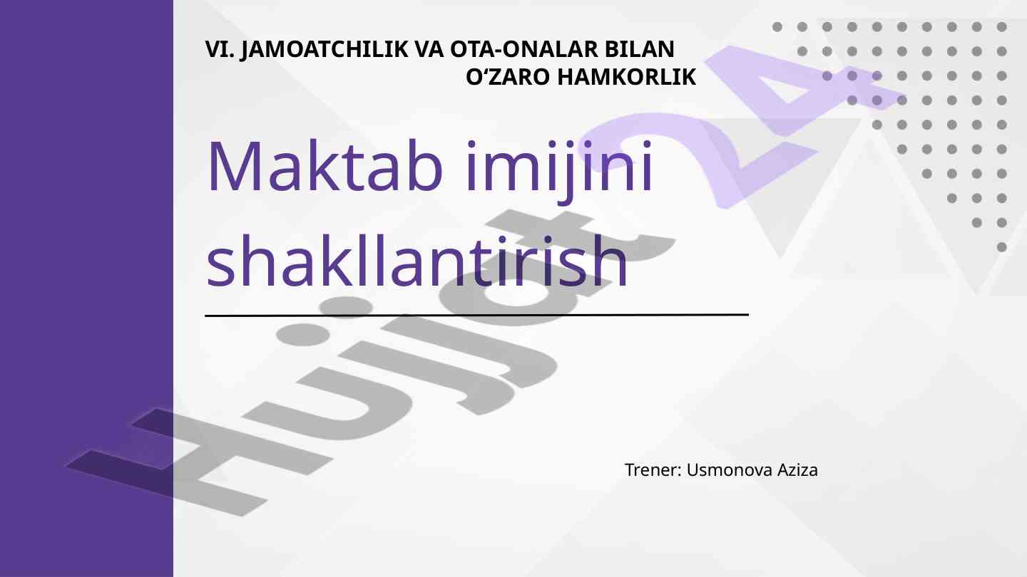 Maktab imijini shakllantirish bo‘yicha trening