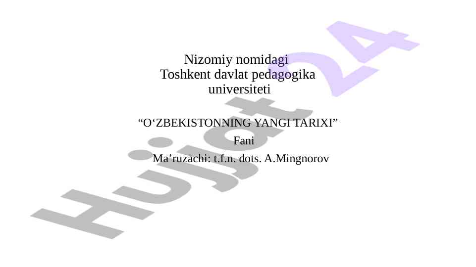 O'zbekistonning yangi tarixi va qoraqalpog'iston