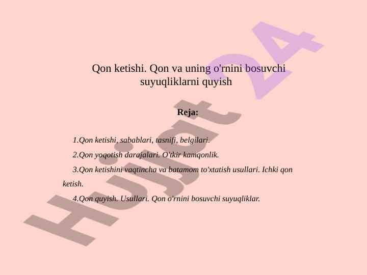 Qon ketishi: sabablari va davolash usullari