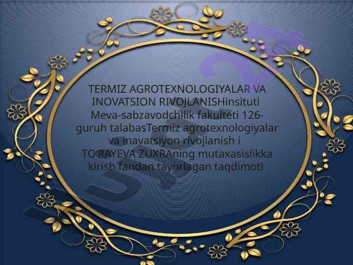 Sut mahsulotlarini saqlash va qayta ishlash texnologiyasi