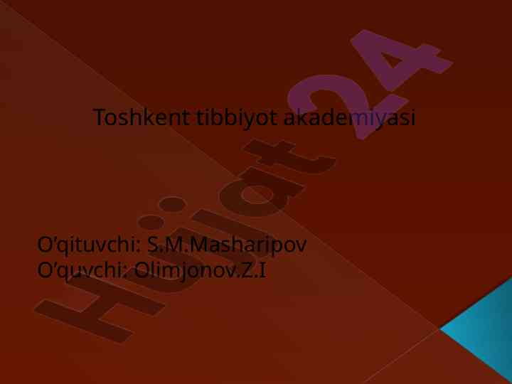 Dag’al disper sistemalar mavzusi bo'yicha dars ishlanmasi